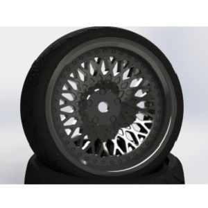 CR Model 1/10 Touring Drift Wheel Nature Black offset 3 (2) (#CLSNK)