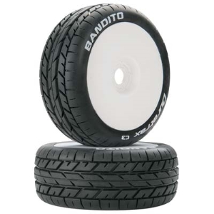 Duratrax Bandito 1/8 Buggy Tire C3 Mounted White (2)