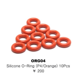 KYORG04 SILICONE O-RING (P4/ORANGE) 10PCS