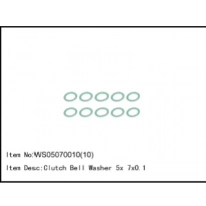 WS05070010 Clutch Bell Washer 5x 7x0.1 (10)