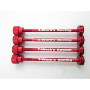 TE-104R 1/10 Touring Tire Holder 4pcs. (Red) (#TE-104R)