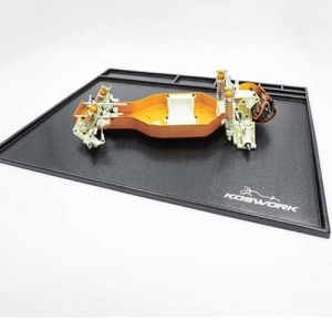 KOS32120-550BK Assembly Tray / Cleaning Tray 550*450mm Black (1/10 Buggy &amp; Onroad)