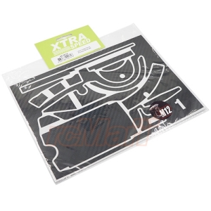 XS-59100 Xtra Speed Carbon Design Sanwa M12M12S Radio Sticker Black