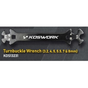 KOS13231 (멀티 렌치) Turnbuckle Wrench (3.2, 4, 5, 5.5, 7 &amp; 8mm)