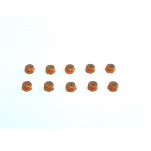103341 Aluminium M4 nylock nut Orange (10)