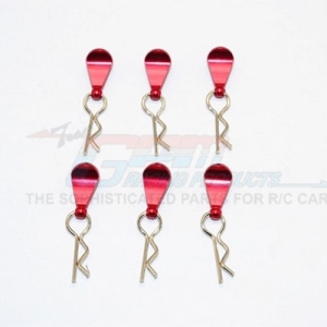 BCM002M-R  Body Clips + Aluminium Mount for 1/10, 1/18 Models (6ea)