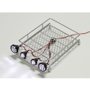 693000010-0 1/10 Roof Rack (Silver) with Round Spotlights