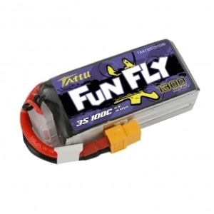 TA-FF-100C-1300-3S1P Tattu Funfly Series 1300mAh 11.1V 100C 3S1P Lipo Battery Pack with XT60 Plug