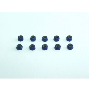 103342 Aluminium M4 nylock nut Blue (10)