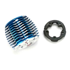 AX5237 Cooling head, PowerTune (machined aluminum, blue-anodized) (TRX 2.5 and 2.5R)/ head protector (plastic)