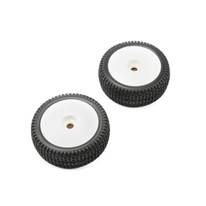 TLR45005 Premount Wheel &amp; Tire, White (2): 5IVE-B&amp;nbsp;&amp;nbsp;