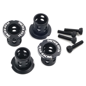 YA-0530BK Aluminum Adjustable Body Mounts 4pcs Black