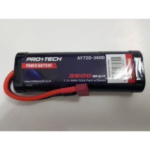 AY72D-3600 NEW-AY72D-3600 7.2V 3600mAh NiMH Stick Pack w/Deans