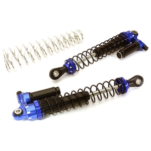 C28952BLUE [2개 반대분] Billet Machined Piggyback Shock(2) for 1/10 Size Off-Road Scale Crawler(L=100mm) (Blue)