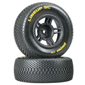 DTXC3678  Duratrax 1/10 Lineup SC Tire C2 Mounted Front Slash 2WD (2) (Soft Compound)
