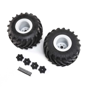 LOS43034 Mounted Monster Truck Tires, Left/Right: LMT