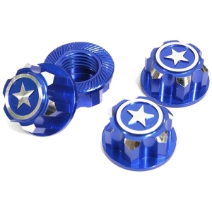 C29956BLUE  [4개입] Billet Machined 17mm Hex Wheel Nuts for Traxxas X-Maxx, Summit, E-Revo