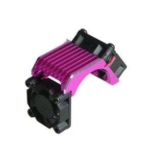 3RAC-MHS010/PK Aluminium Brushless 540 Motor Heatsink -Twin W/ Cooling Fan - Pink Color