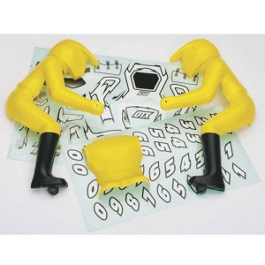 DTXC4366 Rider &amp; Decal Set Yellow DX450 Motorcycle