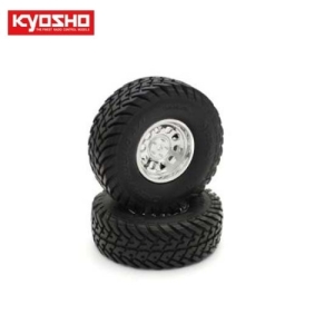 KYOLTH001SM Complete Chrome Wheel ＆ Tire Set (2pcs)