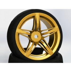 CR Model 1/10 Touring Drift Wheel Gold (2) (#12FG)