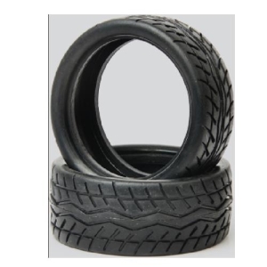 DTOW03013B  (4PC, 한대분) 1/10 On Road Black Series Rubber Pull Tyres 4pcs/set (Wave Line)