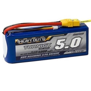 Turnigy Heavy Duty 5000mAh 3S 60C Lipo Pack w/XT-90 / 175552