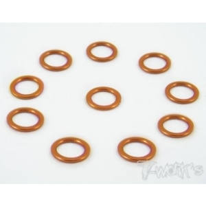 TA-013O Aluminum 4mm Bore Washer 0.5mm (Orange) 10pcs. (#TA-013O)