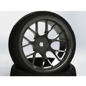 CR Model 1/10 Touring Drift Wheel Nature Black offset 3 (2) (#DHNK)
