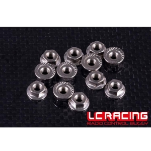 LCSK14 LC Racing Flange Nut M4 (7.0mm nut driver/20pcs)