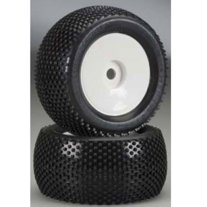 AP1135-11 1:8 Crime Fighter MTR Dirt Race Tire Mounted on Velocity MT White Wheel 17mm Zero offset (2) - 휠타이어 본딩완료