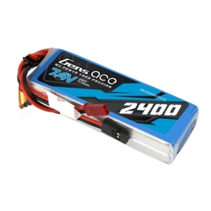 GA-B-RX-2400-2S1P-JS Gens Ace 2400mAh 7.4V 2S1P RX Lipo Battery Pack With JST-SYP Plug