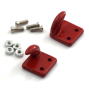 YA-0379RD Yeah Racing 1/10 RC Rock Crawler Accessories Bolt-on Hooks / off Centre Red