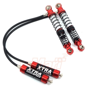 XS-59648RD Xtra Speed 70mm Adjustable Piggyback Dual Springs Damper Red For 1/10 Crawler Offroad