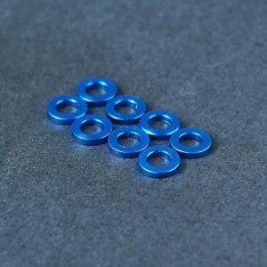 KOS40308-2B 3x8x2mm 3mm Aluminum Washer Blue (8pcs)