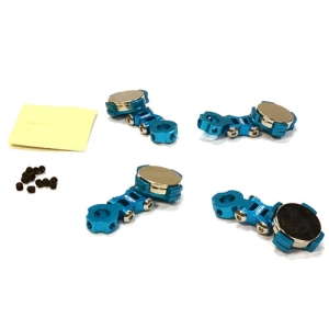 C26282LIGHTBLUE Billet Machined T2 Adjustable Stealth Body Mount Set for 1/10 Drift, Touring Car