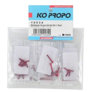 KO10534  KO Propo EX-1 KIY Aluminum Screw Set (Red)
