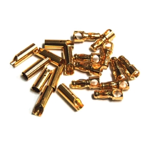 SJ-R8099 6mm Gold Connector 10Pairs (with ￠8 Shrink Tube) 6mm 골드커넥터 10쌍 (수축포포함)