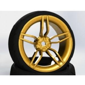 CR Model 1/10 Touring Drift Wheel Gold (2) (#2FG)