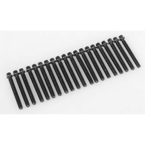 Z-S1711 Miniature Scale Hex Bolts (M2 x 16mm) (Black)