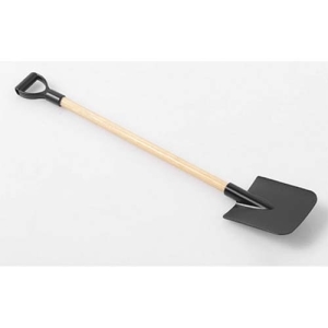 Z-S1740 Scale Garage Series 1/10 Wooden Handle Boulder Flat Shovel w/D-Grip