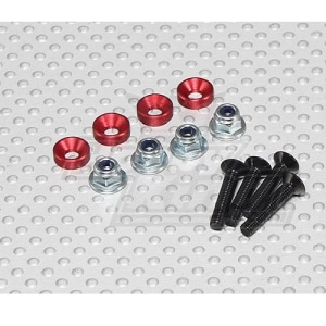 TURNIGY Color Servo Mounting Screw Set (red)