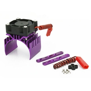 52516P Purple Aluminum Motor Heat Sink w/ adjustable fan (top)