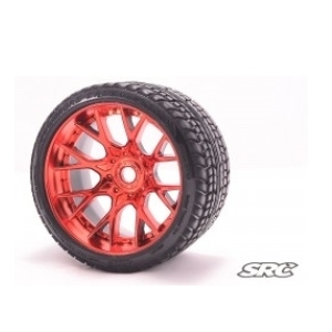 SRC1001R Road Crusher WHD wheels Chrome Red 2pcs