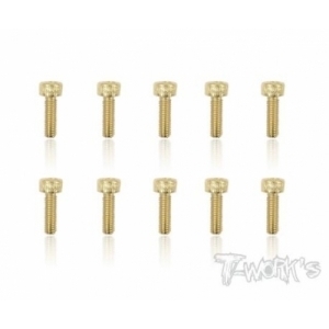 GSS-310H 3x10mm Gold Plated Hex. Socket Head Screws（10pcs.）