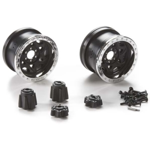 AX31037  Axial 2.2 Walker Evans Wheels Chrome Black (2)