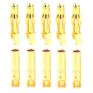 UP-AM1003E-5 4mm Gold Banana Connector Male &amp; Female (5pair)
