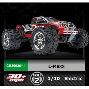 CB39036-1 방수 E-Maxx 2.4GHz TQ 조종기(Traxxas Link Wireless Module Compatible) 16.8V 4WD Monster Truck - 브러쉬드버젼