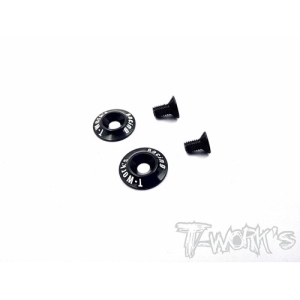 TO-185BK 1/10 Aluminum Wing Washer ver.2 ( Black ) 2 pcs. (#TO-185BK)