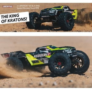 ARA110002T1 1/5 KRATON 4X4 8S BLX Brushless Speed Monster Truck RTR, Green